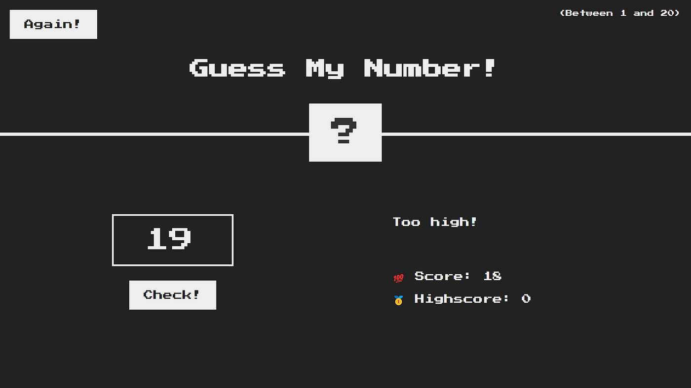 How to Make Guess Number mini-game using Javascript | by Firyal | Medium