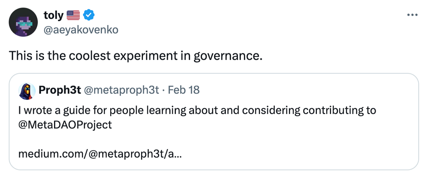 MetaDAO, the coolest experiment in governance. | by BullishBits | Medium