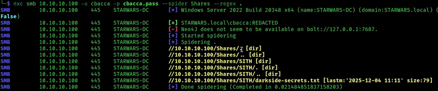 Spidering share