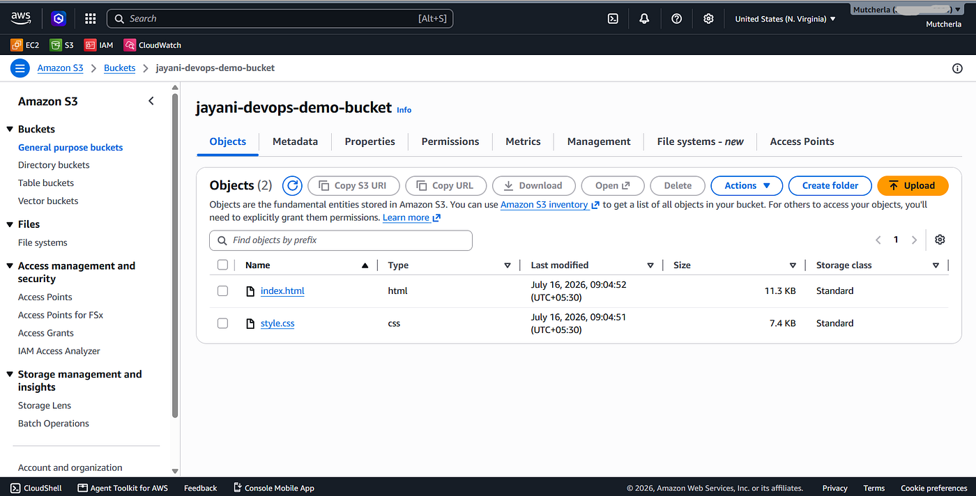Hosting a Static Website Using Amazon S3