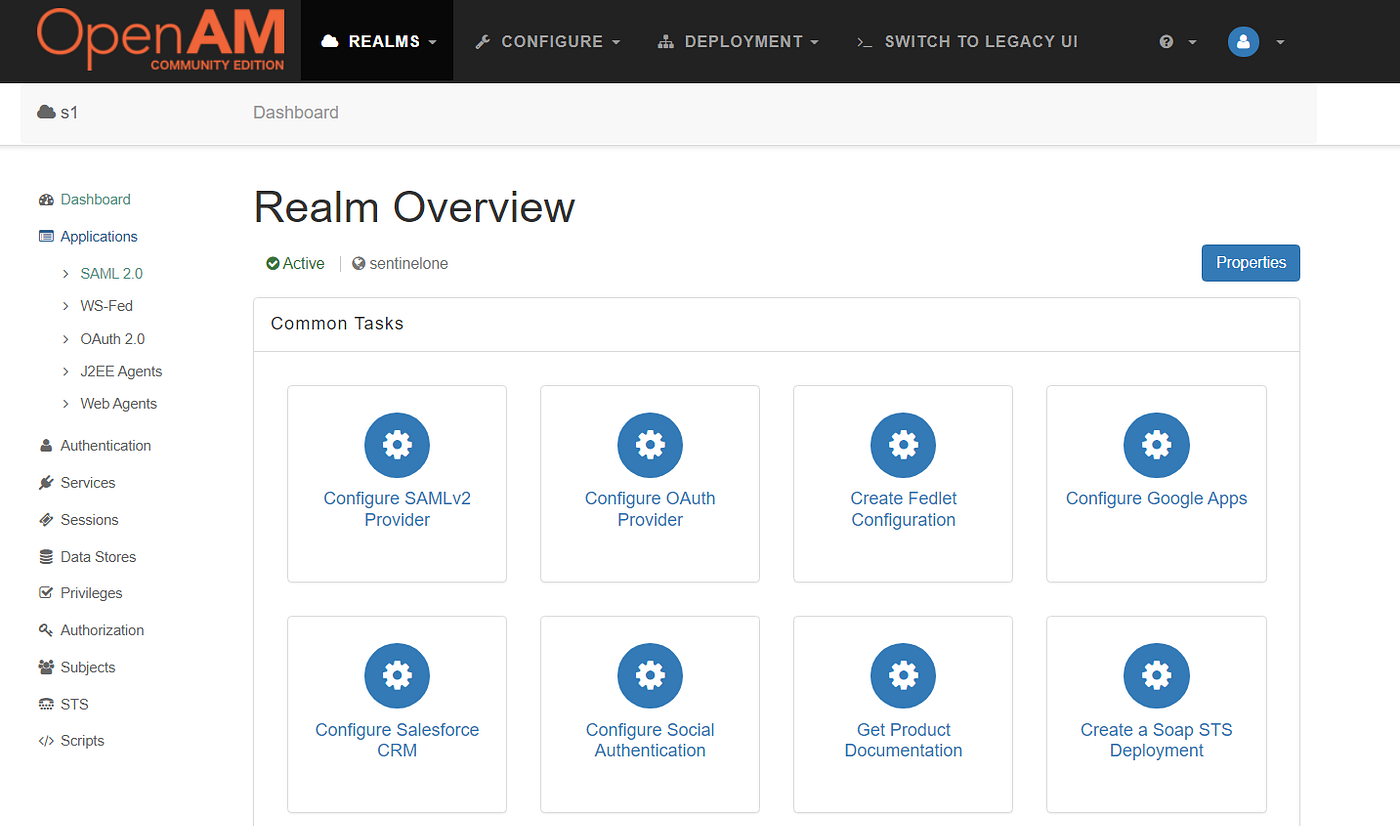 How to integrate SentinelOne with ForgeRock SSO
