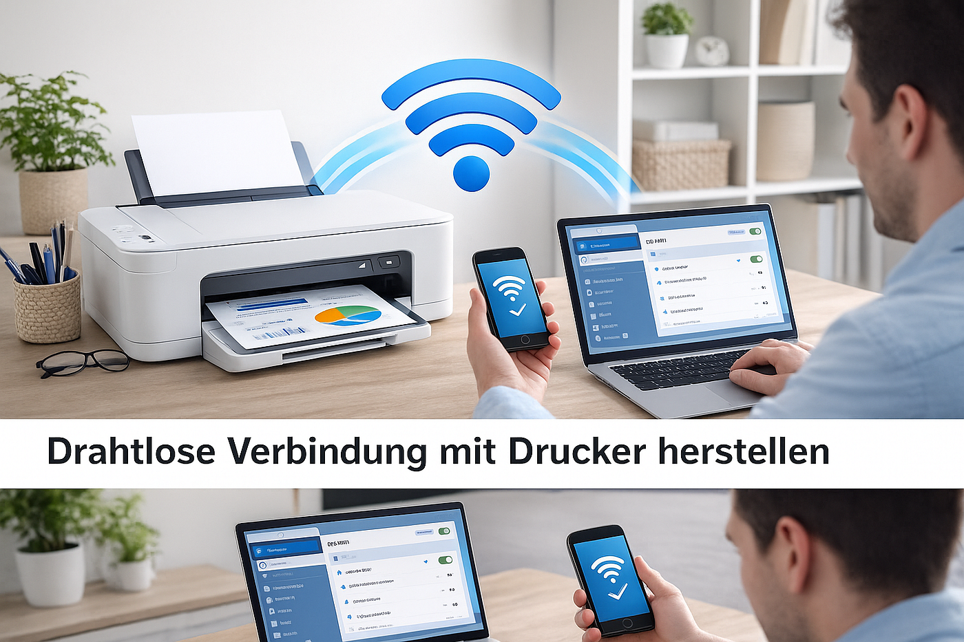 Drahtlose Verbindung mit Drucker herstellen: WLAN richtig einrichten