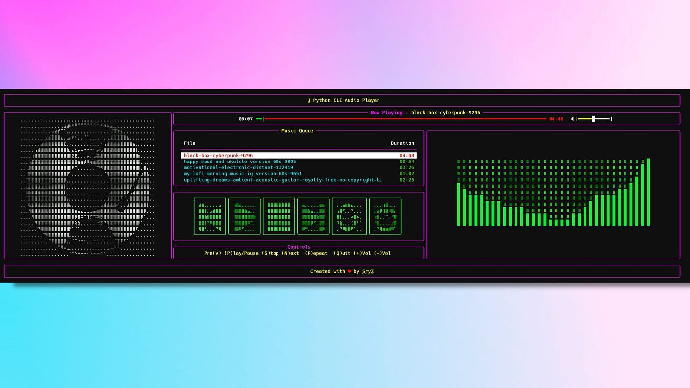 How to build a CLI Music Player with Python | by Sourav De | Python in  Plain English