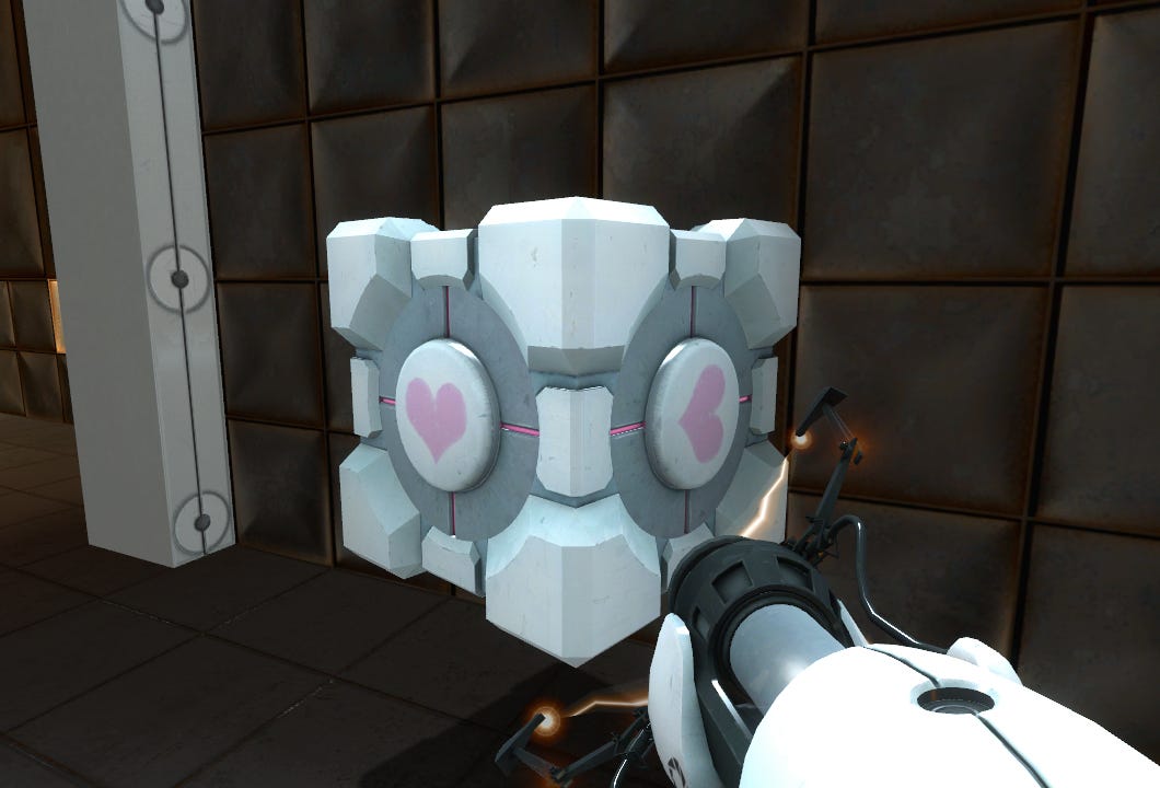 Portal gun + cube test chamber