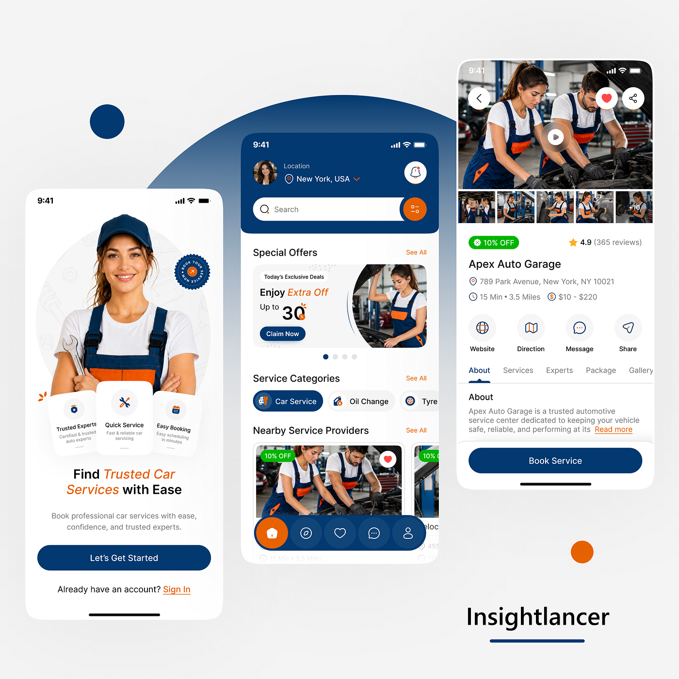 Car Service App UIUX Design | Car Repair App Design