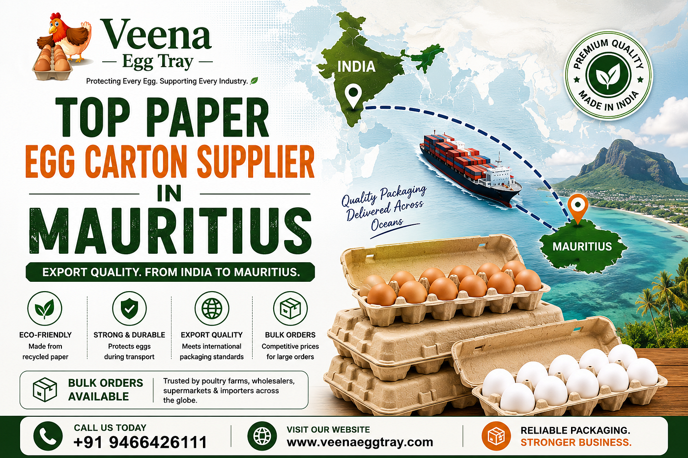 Paper Egg Carton Supplier in Mauritius | Veena Egg Tray📦 Paper Egg Carton Supplier in Mauritius |…