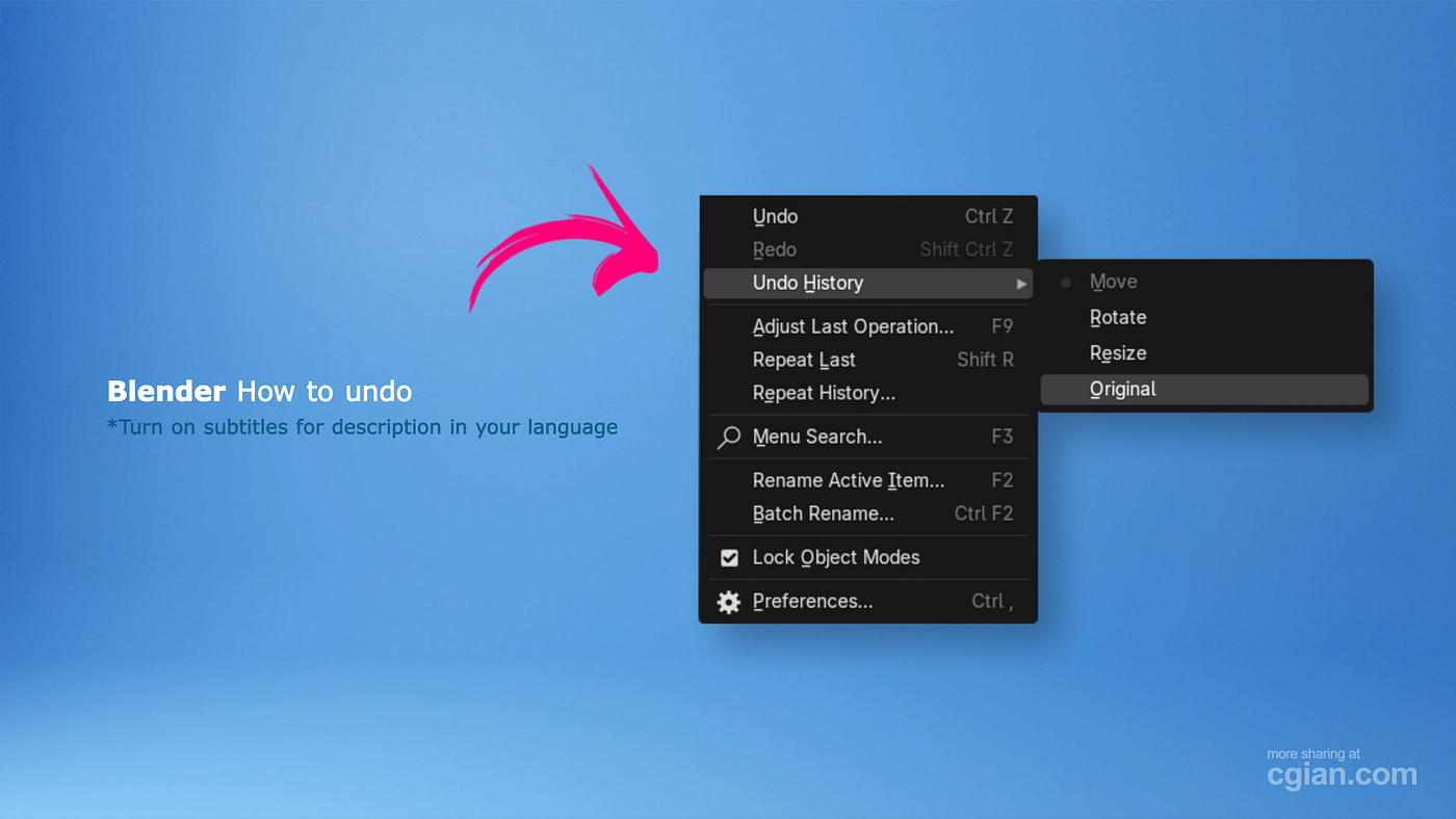 How to undo ctrl z in Blender