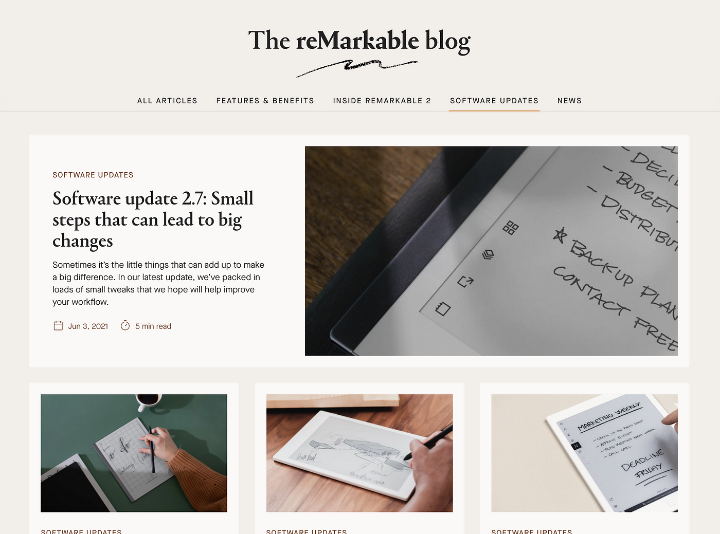 The reMarkable blog