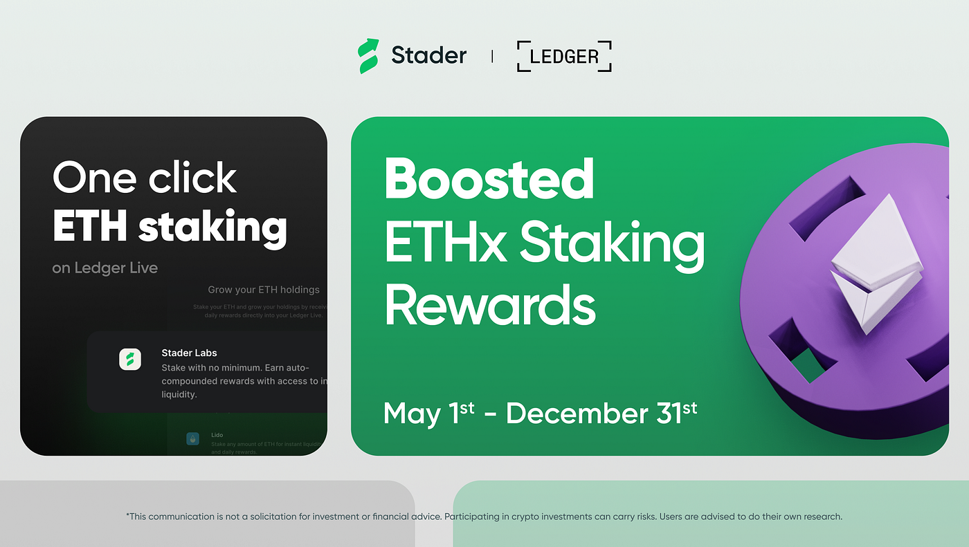 One-Click ETH Staking on Ledger Live with Stader | by Stader Labs | Medium