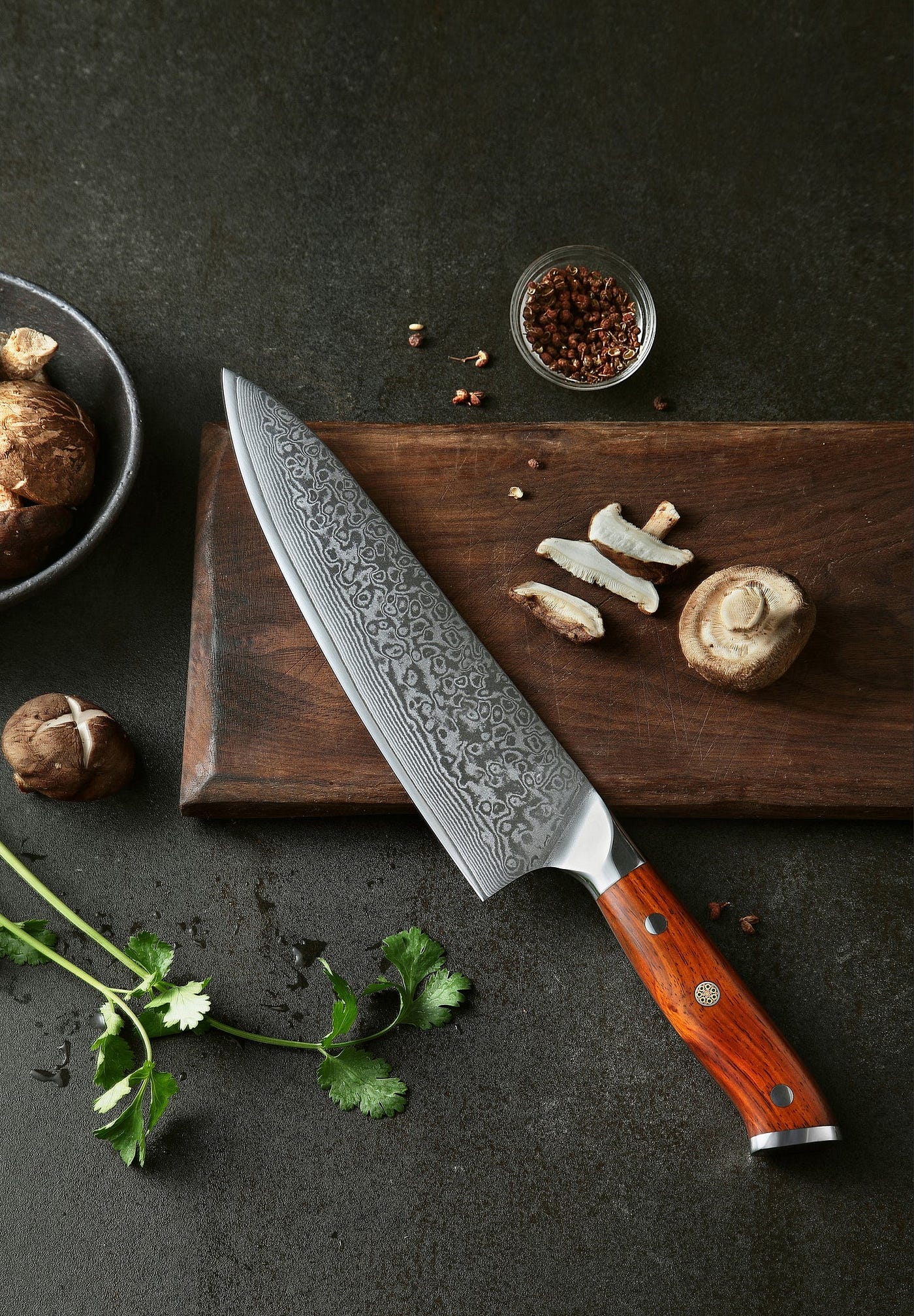 Handmade Customize Damascus Chef Knife Set