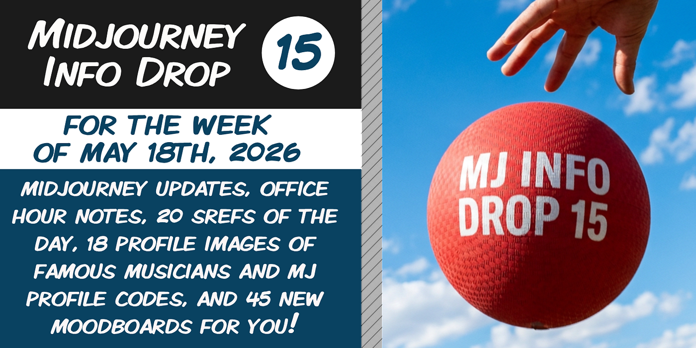 Dropping Midjourney Info 15 — Week of May 18th, 2026