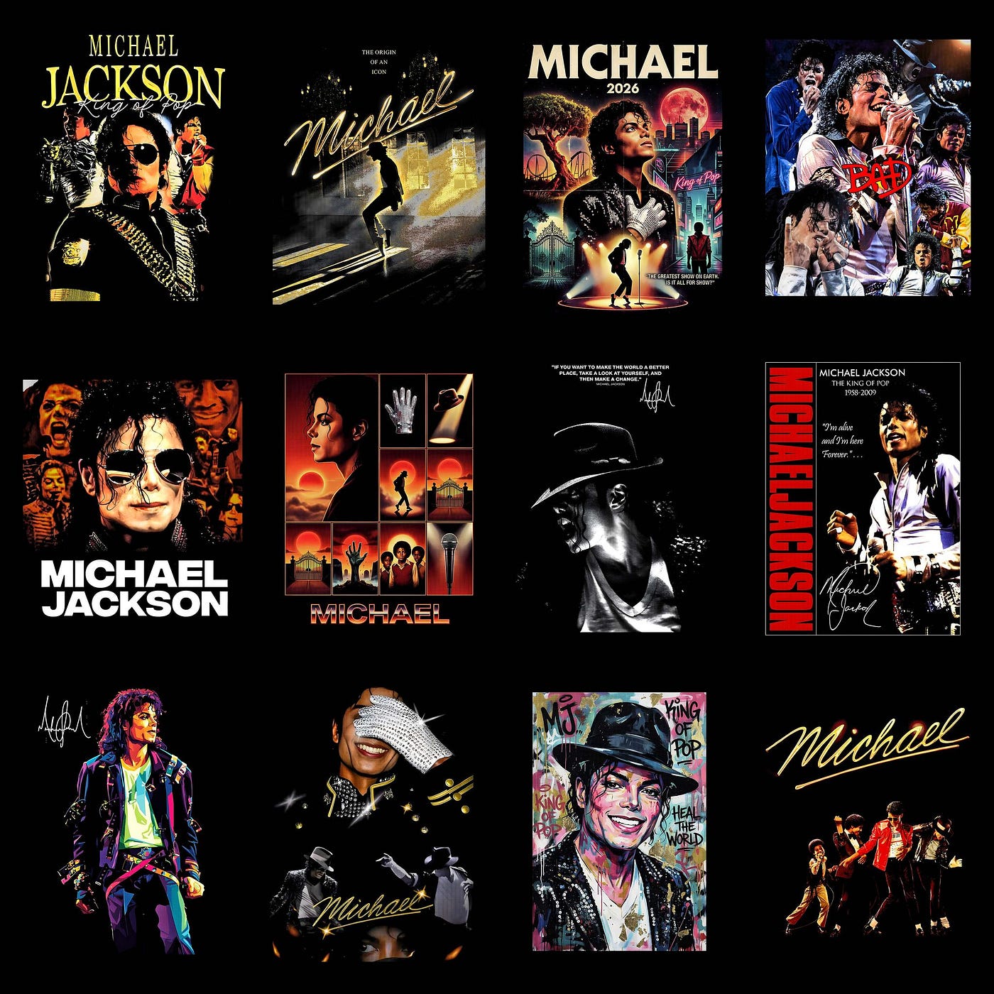 Michael Jackson Bundle 24 SVG, PNG Collection