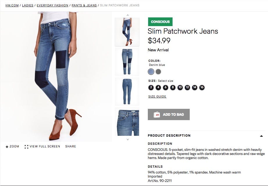 Recombinant Jeans. The Amorphous Placement of H&M's Pants, by Caitlin  McCall, Global Threads