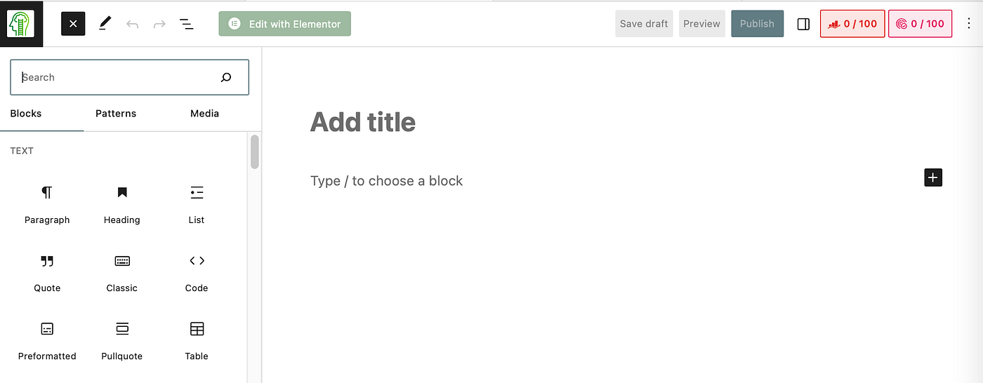 word press blog editor