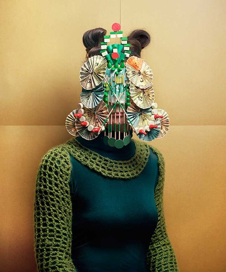 Playful Paper Masks by Lobulo Studio for Barcelona's Grec Festival
