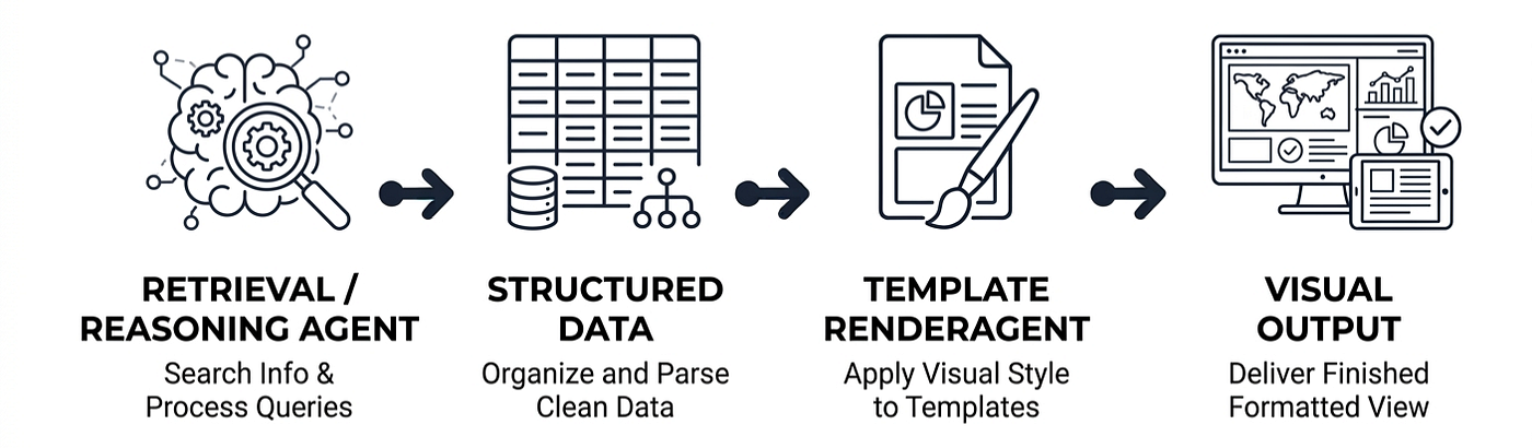 TemplateRenderAgent: Transforming Agent Outputs into Visual Experiences