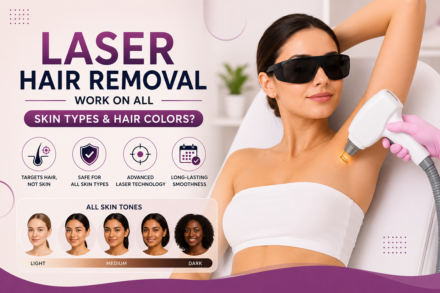 Does Laser Hair Removal Work on All Skin Types and Hair Colors?