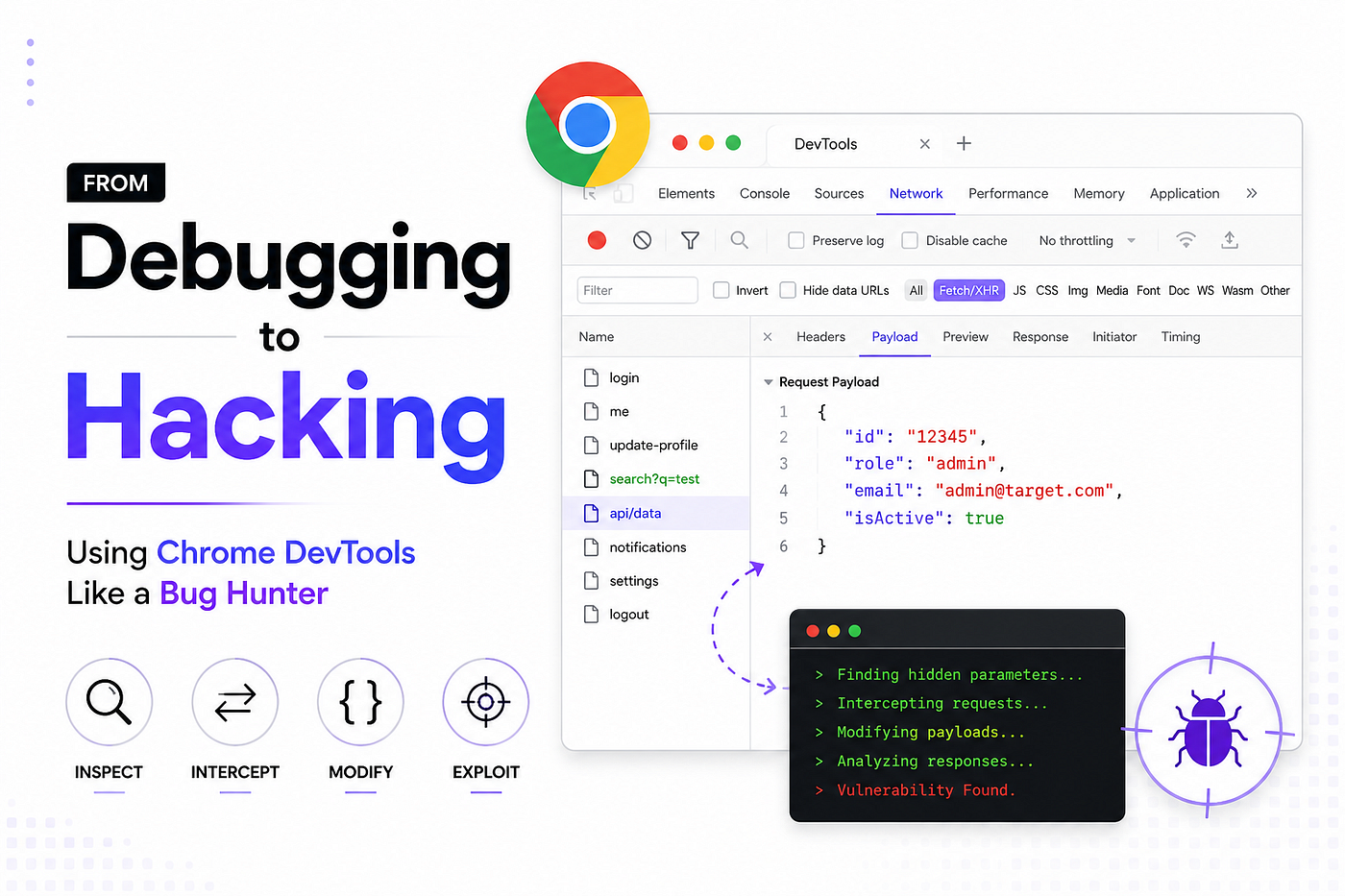 From Debugging to Hacking: Using Chrome DevTools Like a Bug Hunter