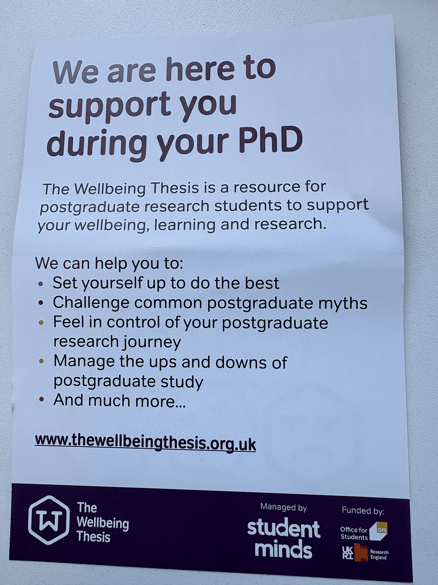 If these services exist, then doctoral students should not be afraid to reach out for help.