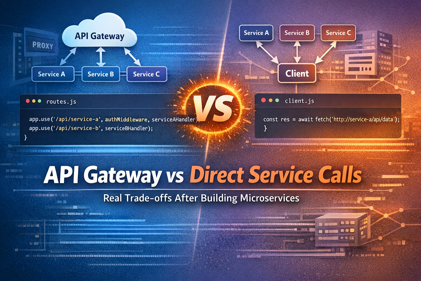 API Gateway vs Direct Service Calls — Real Trade-offs (from building microservices)
