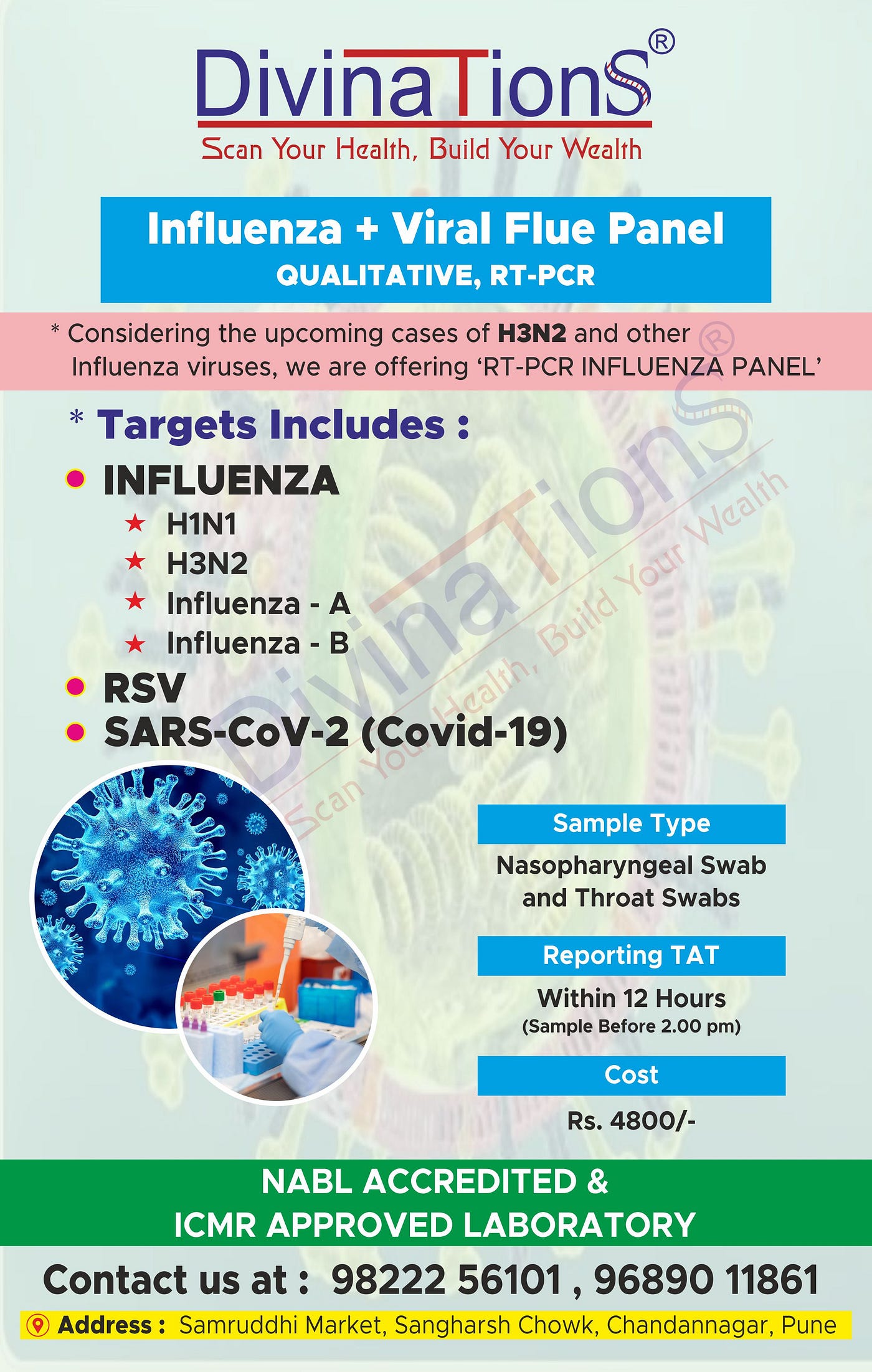 Influenza + Viral Flue Panel Qualitative, RT-PCR