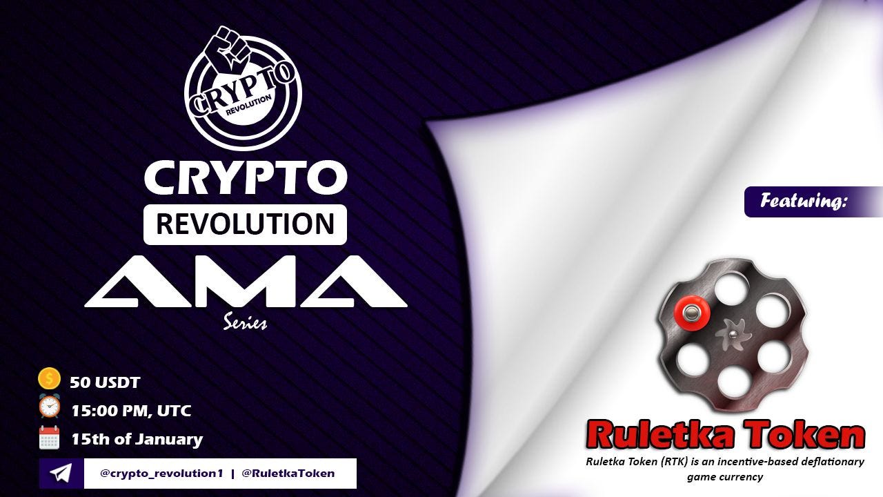 Ruletka Token AMA Recap Crypto Revolution Telegram group | by Crypto  Revolution Masters | Medium