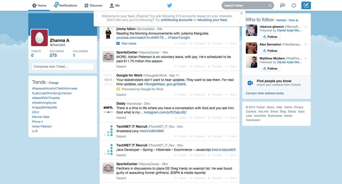 How Twitter Can Solve Its Onboarding Problem | by Alexander Taub |  HackerNoon.com | Medium