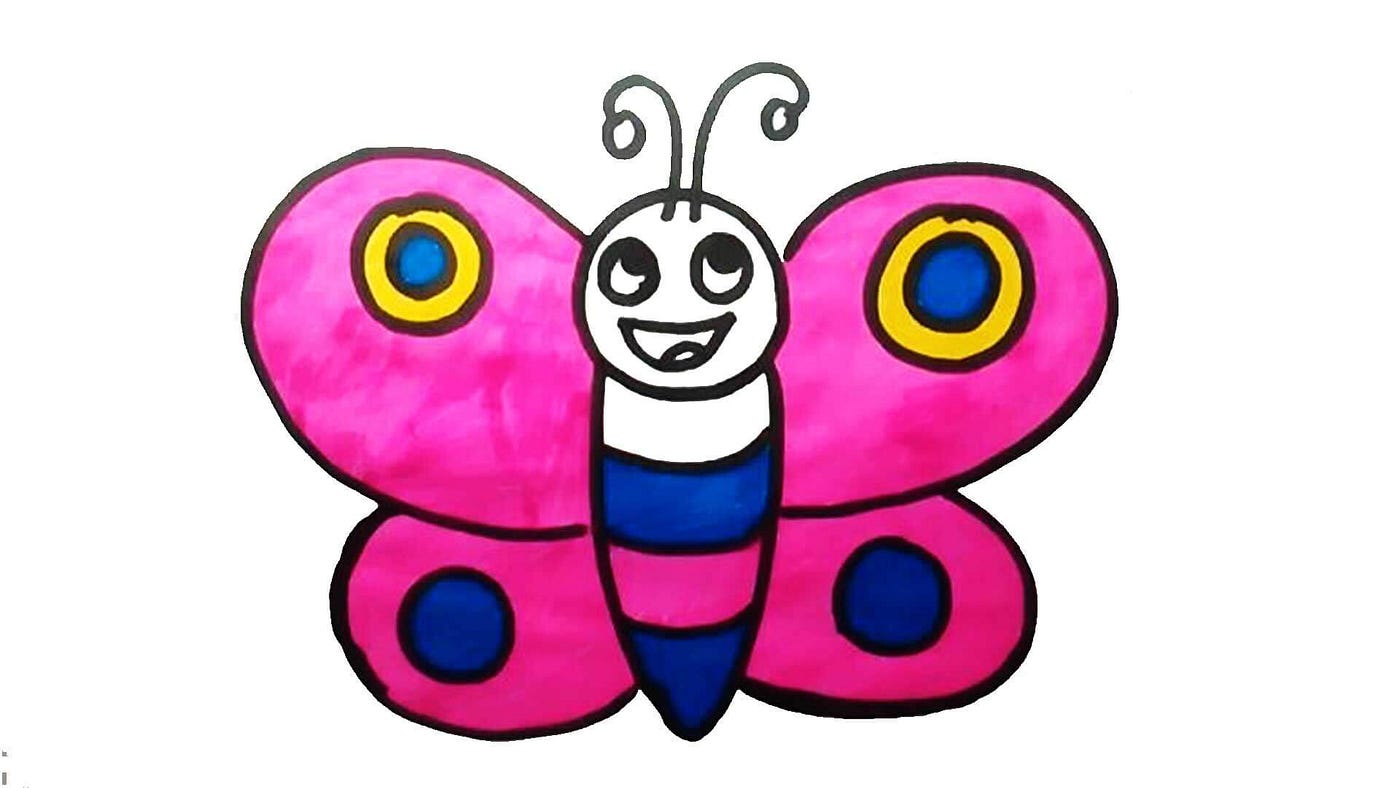 Butterfly Drawing  Easy drawing for kids 