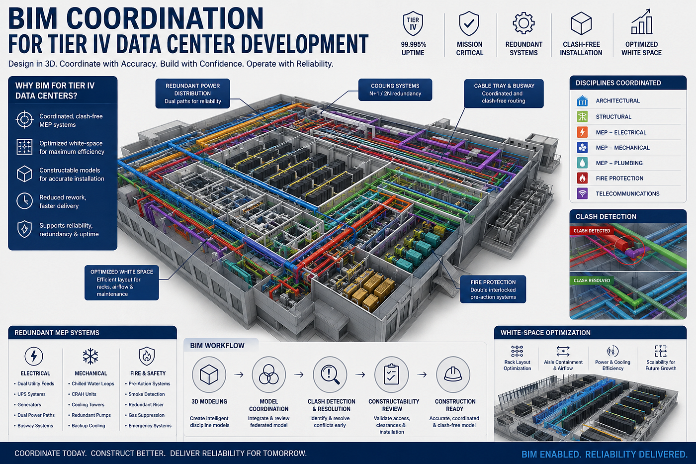 BIM Coordination for Tier IV Data Center Development