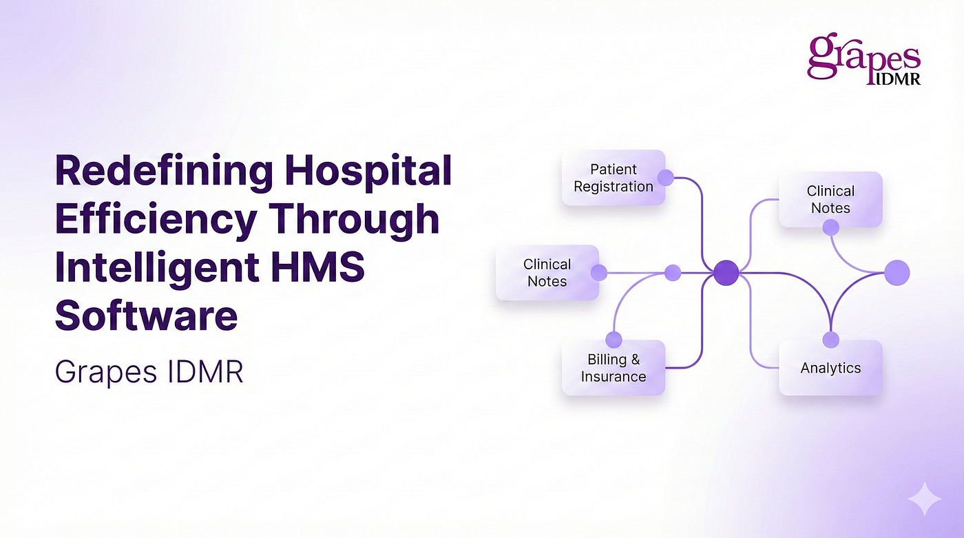 Redefining Hospital Efficiency Through Intelligent HMS Software | Grapes IDMR