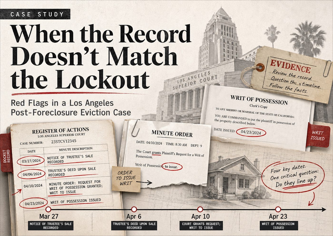 When the Record Doesn’t Match the Lockout: Red Flags in a Los Angeles Post-Foreclosure Eviction…