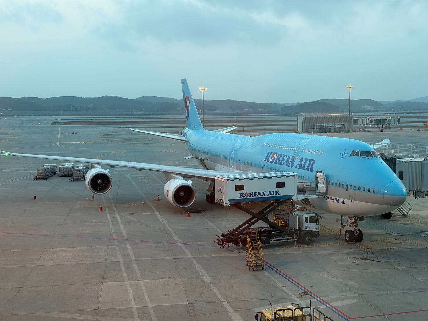 大韓航空：波音747商務艙 (上層)