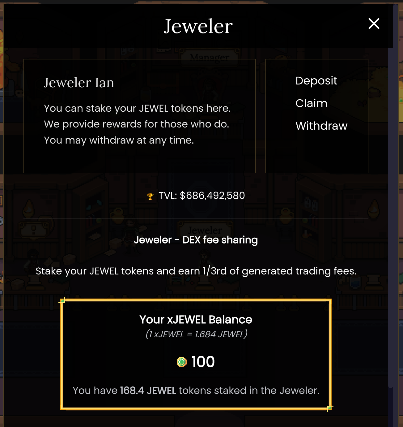 The Jeweler: Depositing, Staking and Claiming Rewards | by DeFi Kingdoms |  Medium