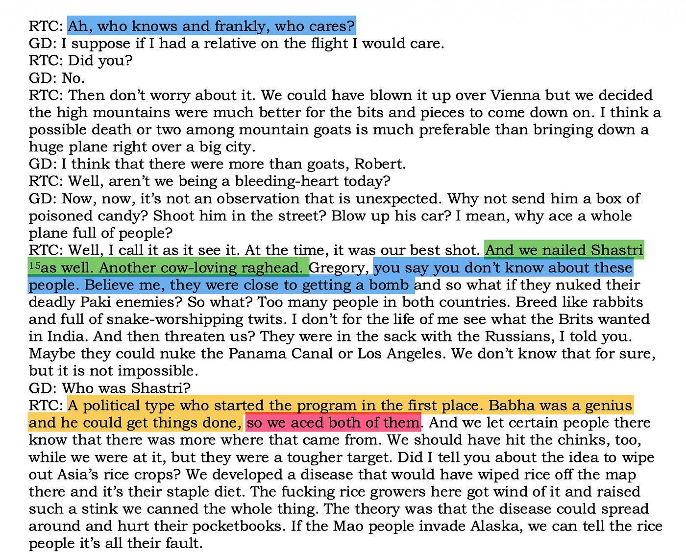 Image from: Douglas, Gregory. Conversations with the Crow: The Final Conversations of Robert Trumbull Crowley. 2013. Conversation 22, July 5, 1996.