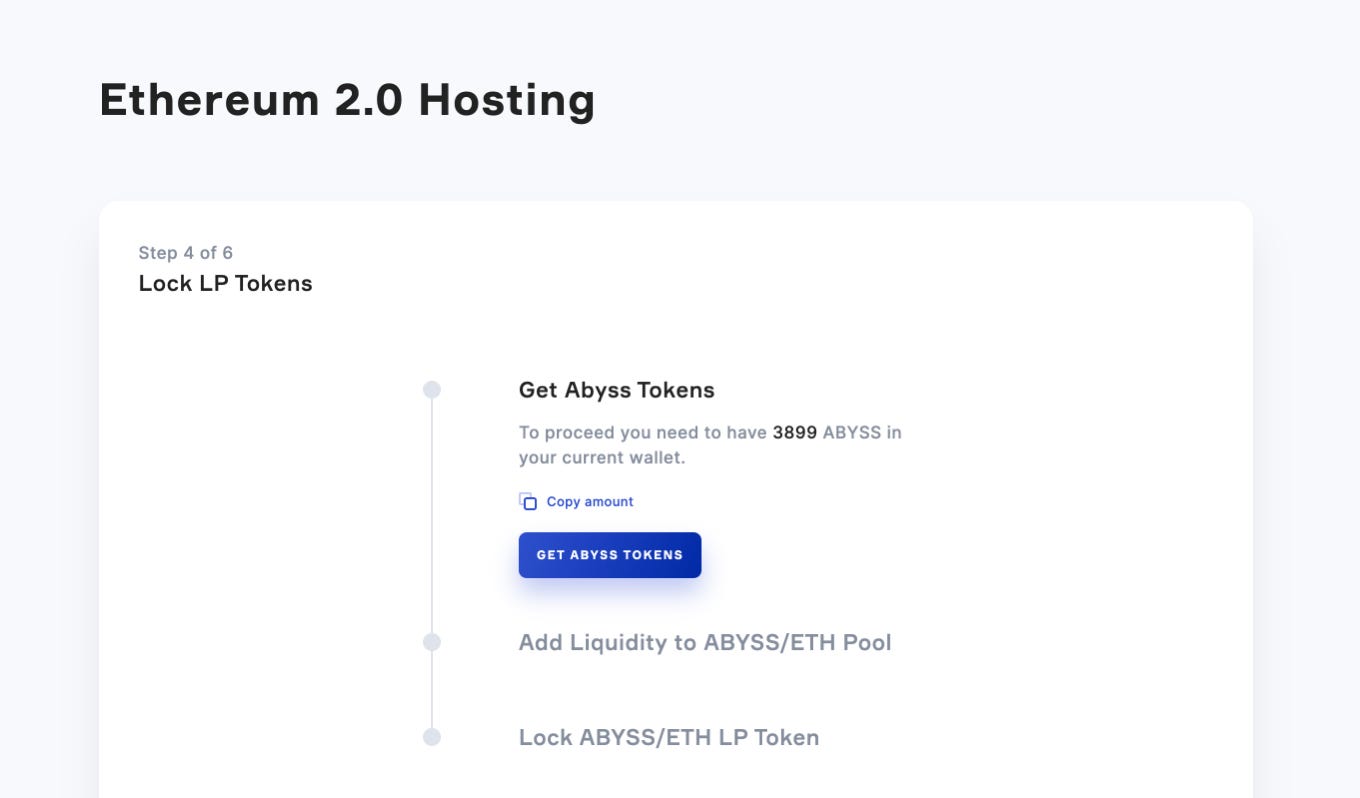 A step-by-step guide to Free Ethereum 2.0 hosting on Abyss Finance | by  Sephiroth | Abyss Finance | Medium