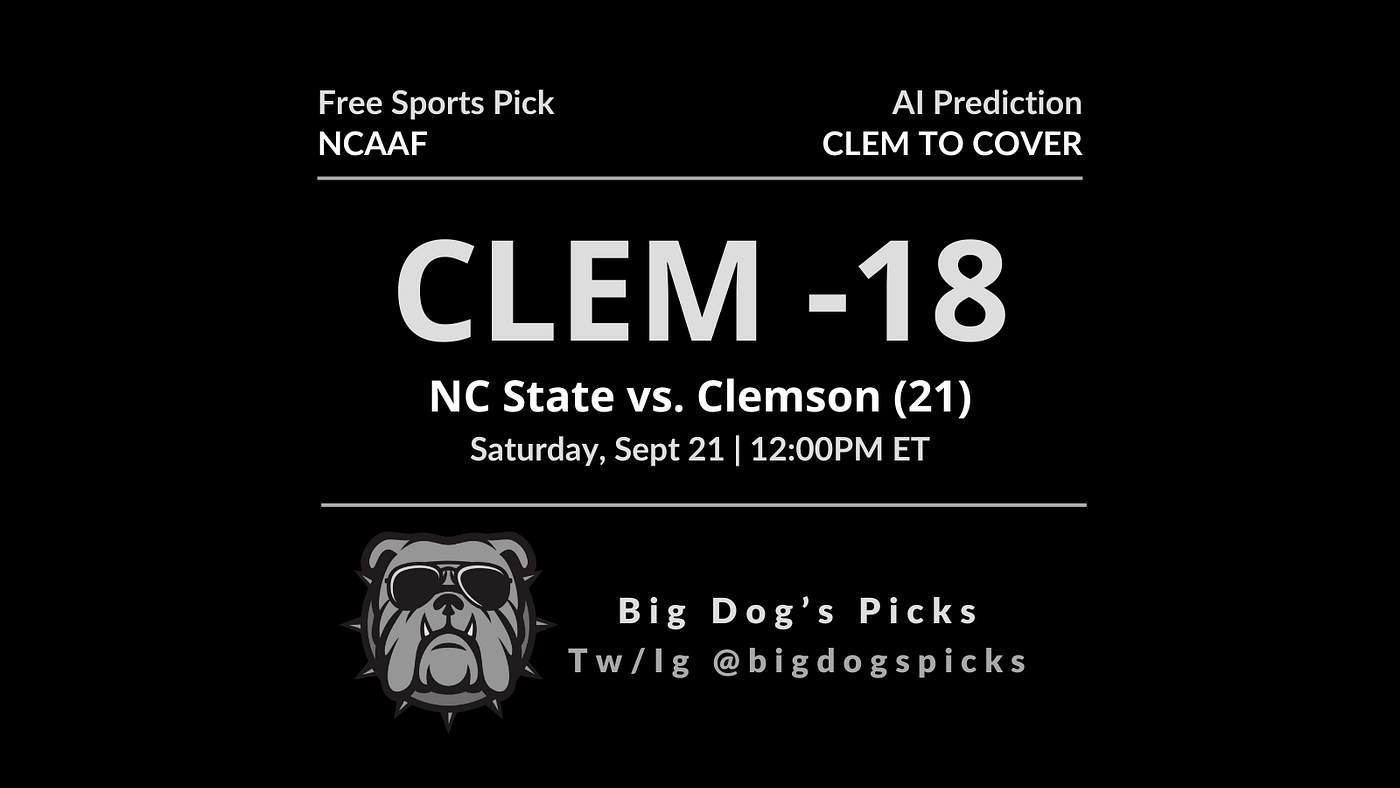NCAAF: NC State Wolfpack vs. Clemson Tigers (21) — Game Analysis & Prediction