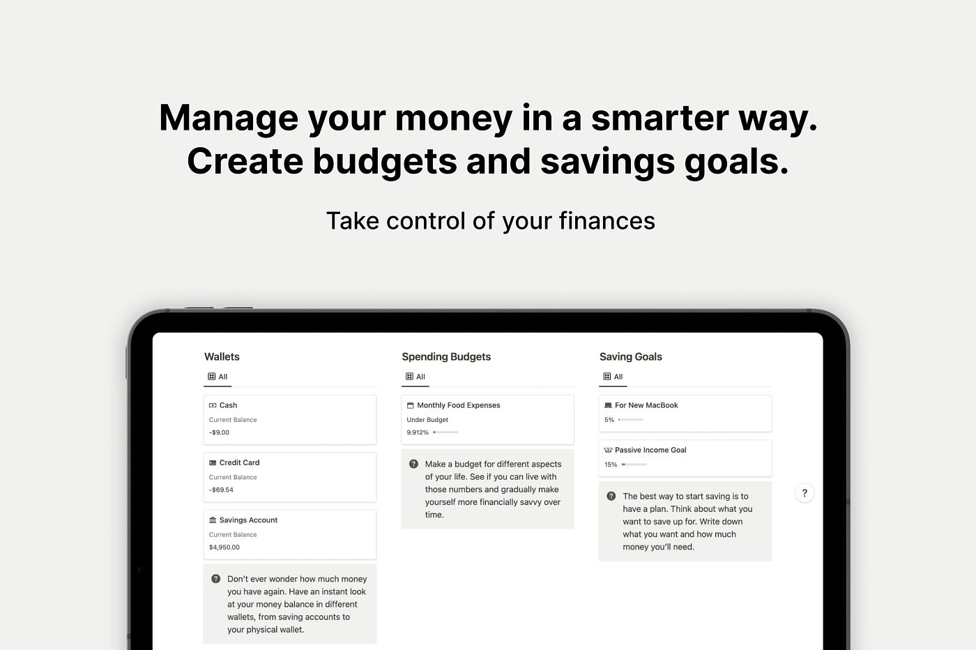 Manage finance  Notion Everything