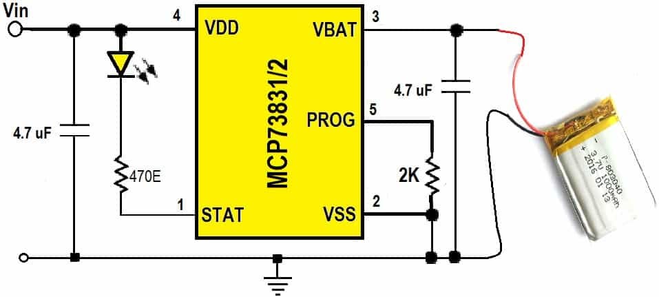 Li Ion Battery Charger Circuit Using MCP73831. | by Perceptive-ic | Medium