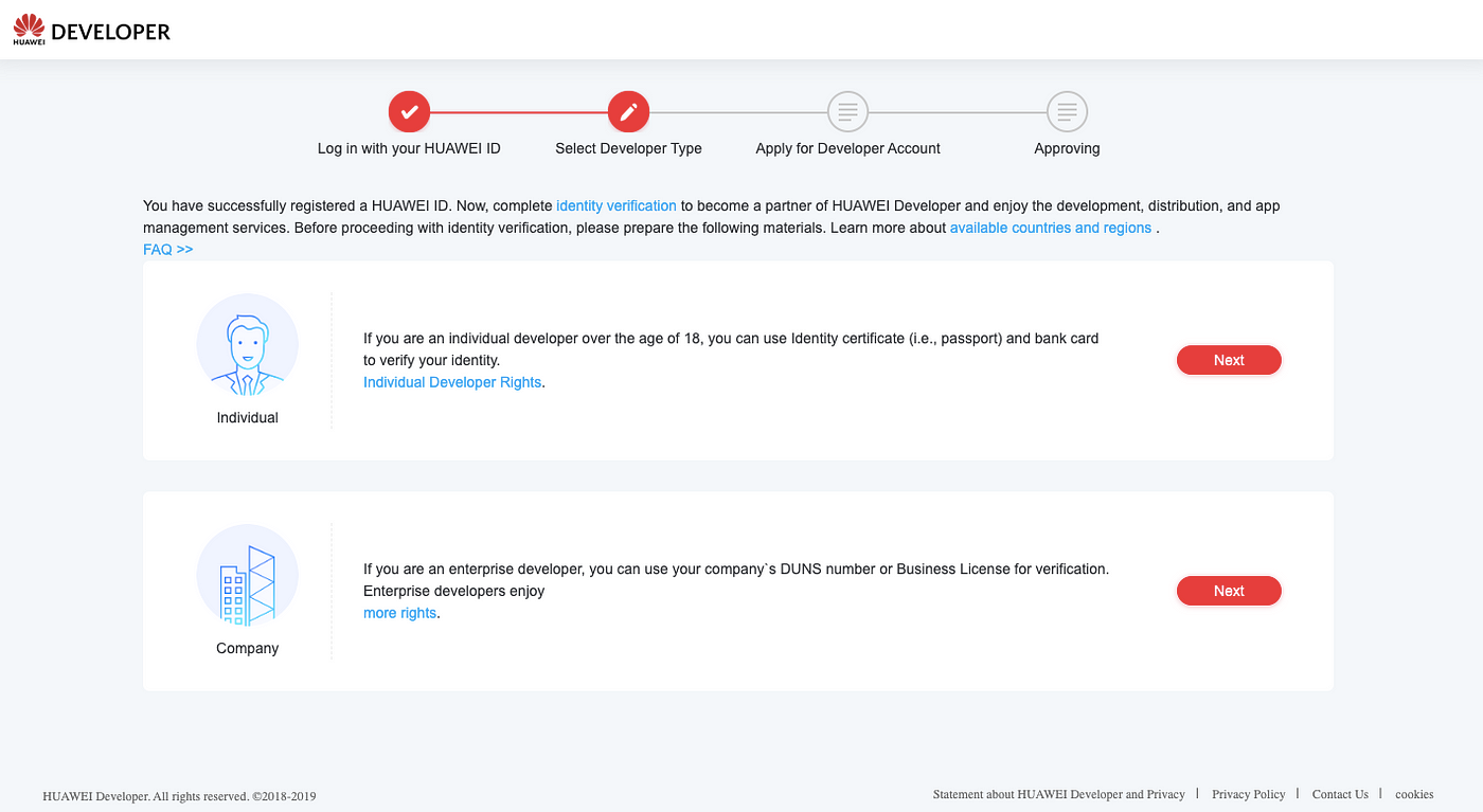 Creating Huawei Developer Account | by Dilip Kumar | Medium