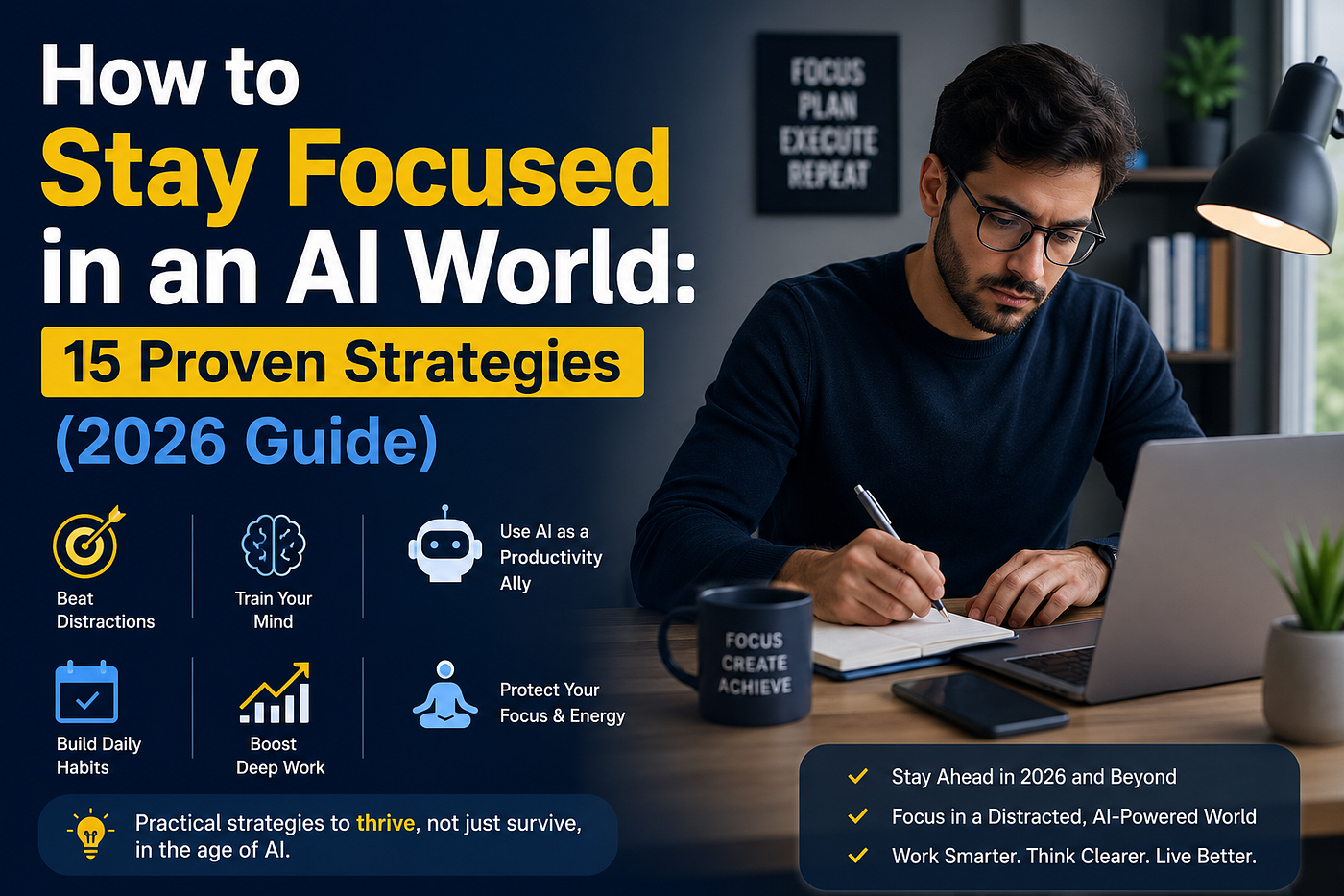 How to Stay Focused in an AI World: 15 Proven Strategies (2026 Guide)