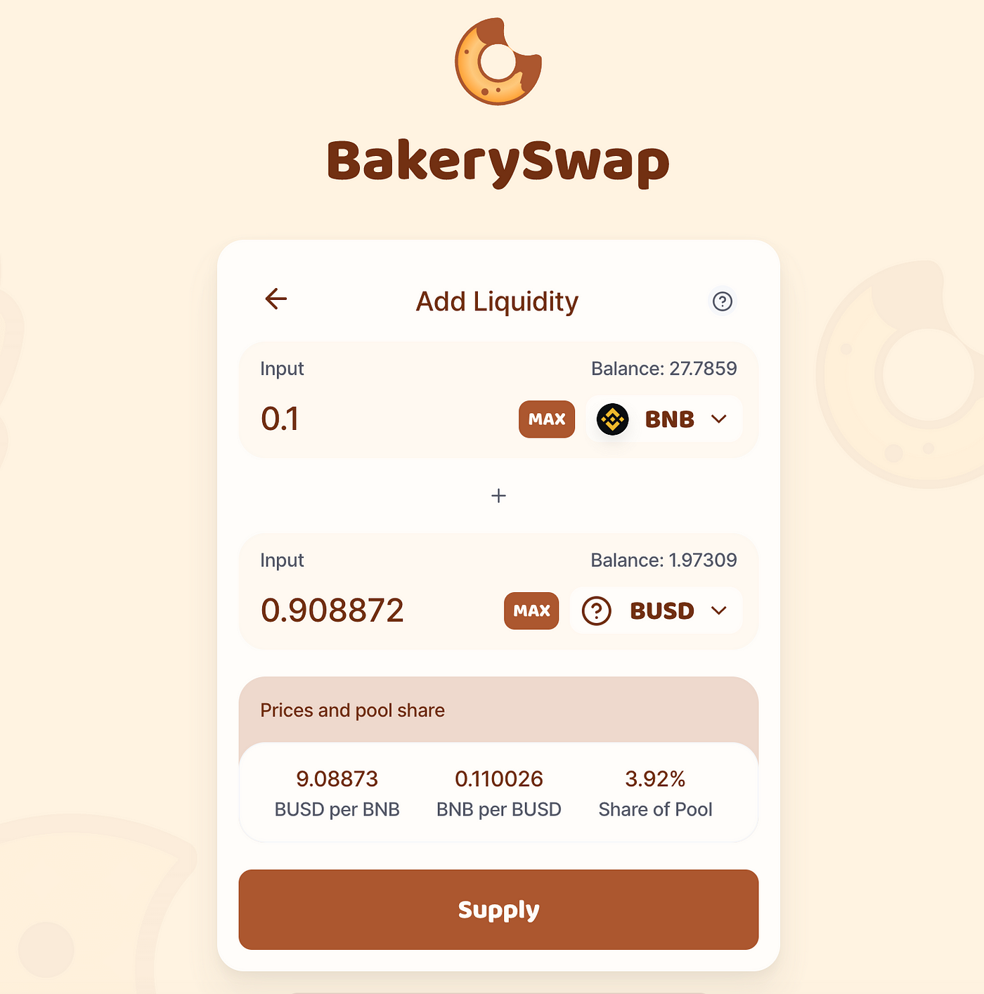 BAKE Farming Tutorial. 1. Connect to the Binance Smart Chain… | by  BakerySwap | Medium