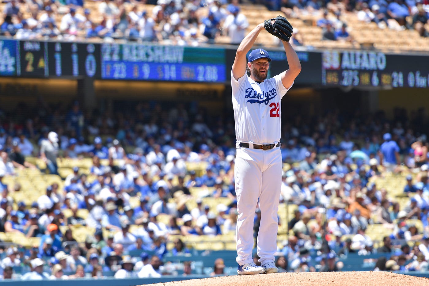 Kershaw leads Dodgers to the doorstep of a sweep before Padres come alive  late, by Cary Osborne