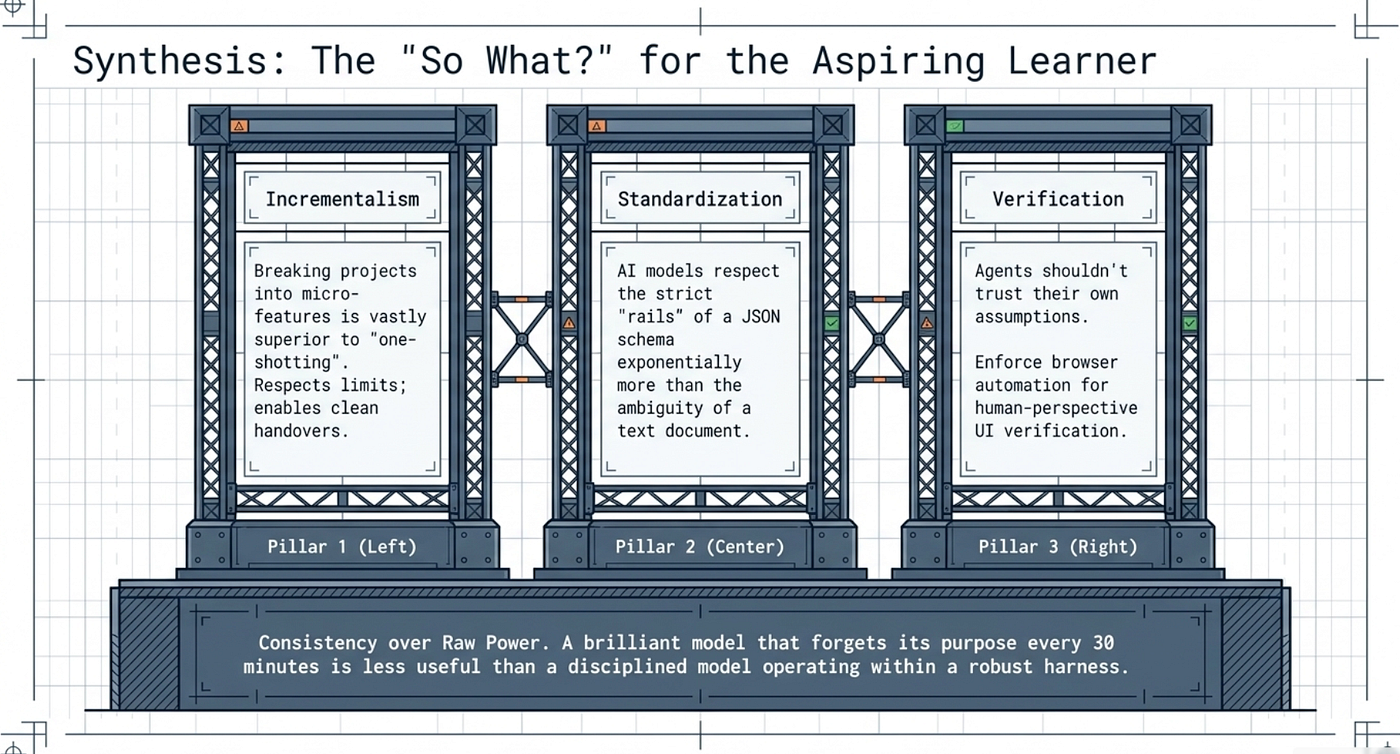 Anthropic Harness Engineering: Key engineering takeaways — incrementalism, standardization, and verification