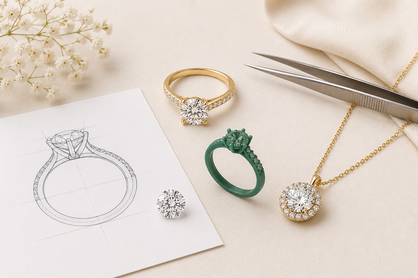 Custom Lab Grown Diamond Jewellery: Process, Cost, Timeline, and Things to Know