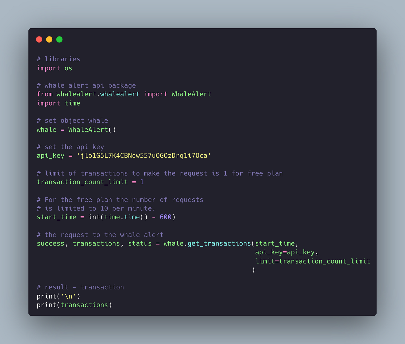 On-Chain Analysis Using the Whale Alert API Framework in Python | by  andvsilva | Python in Plain English