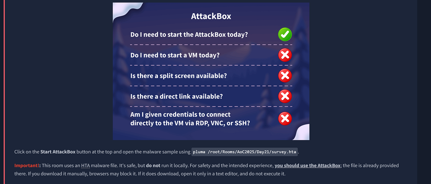 Tryhackme Advent of Cyber 2025: Day 21 - Malware Analysis