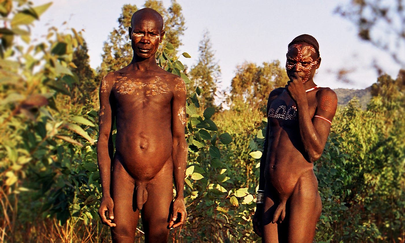 African Naked family  