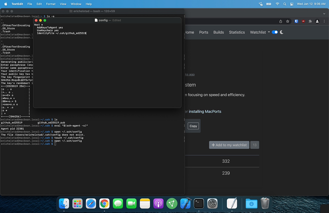Created and updated config file