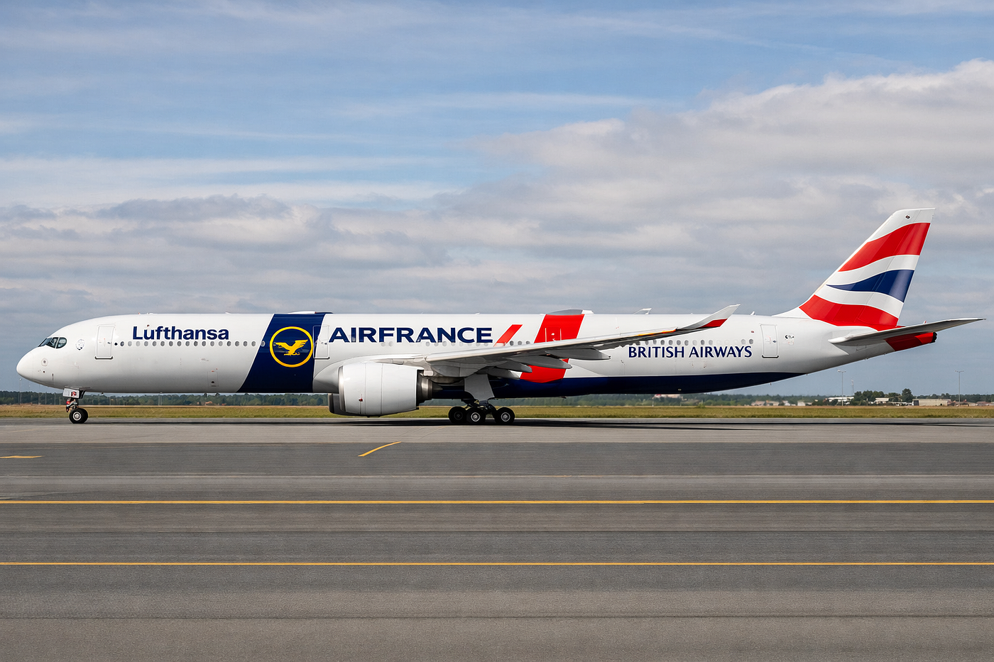 Lufthansa, Air France, British Airways.