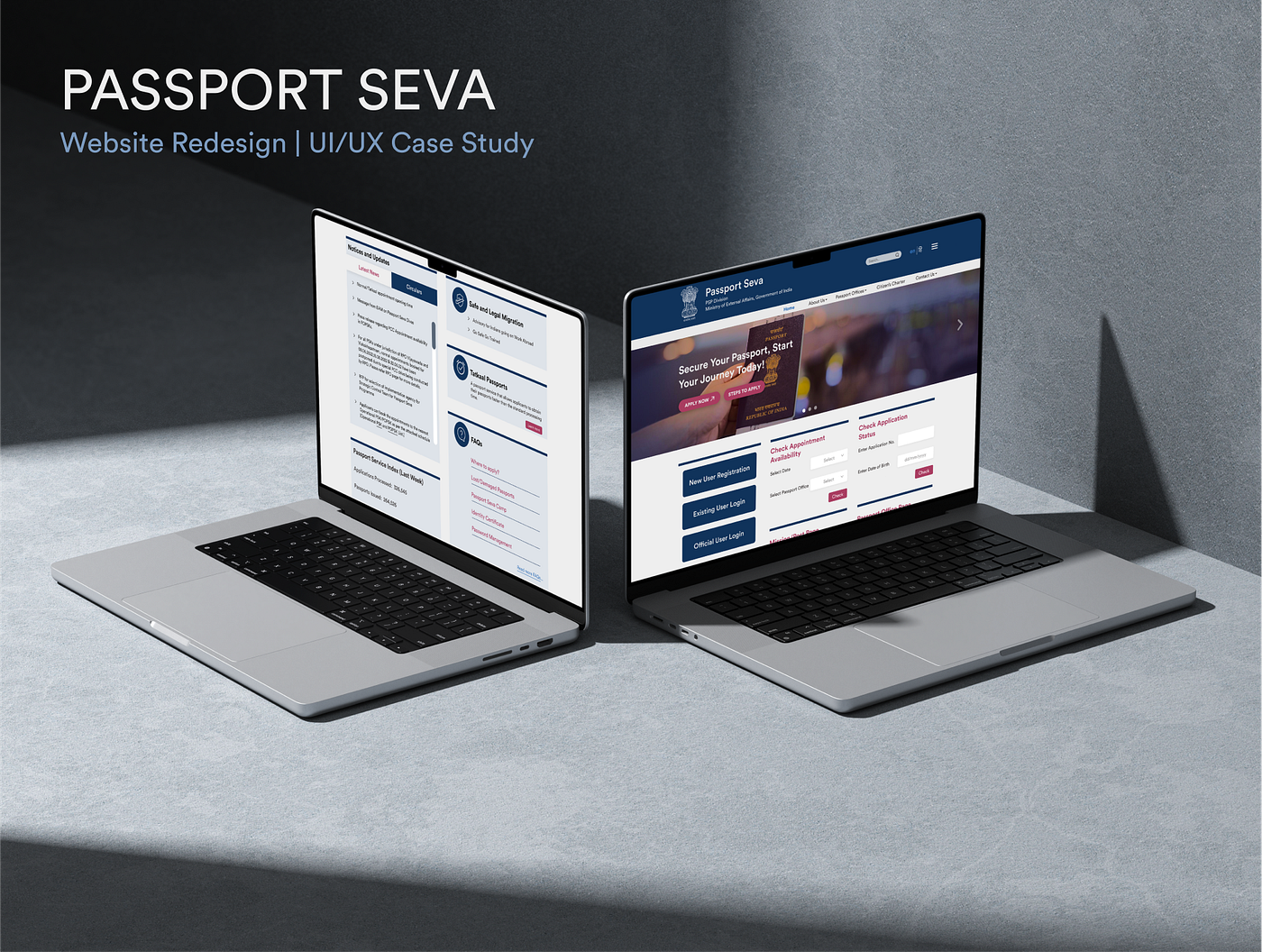 Redesigning the Passport Seva Website: A Minimal, User-Centric Take on Government UX